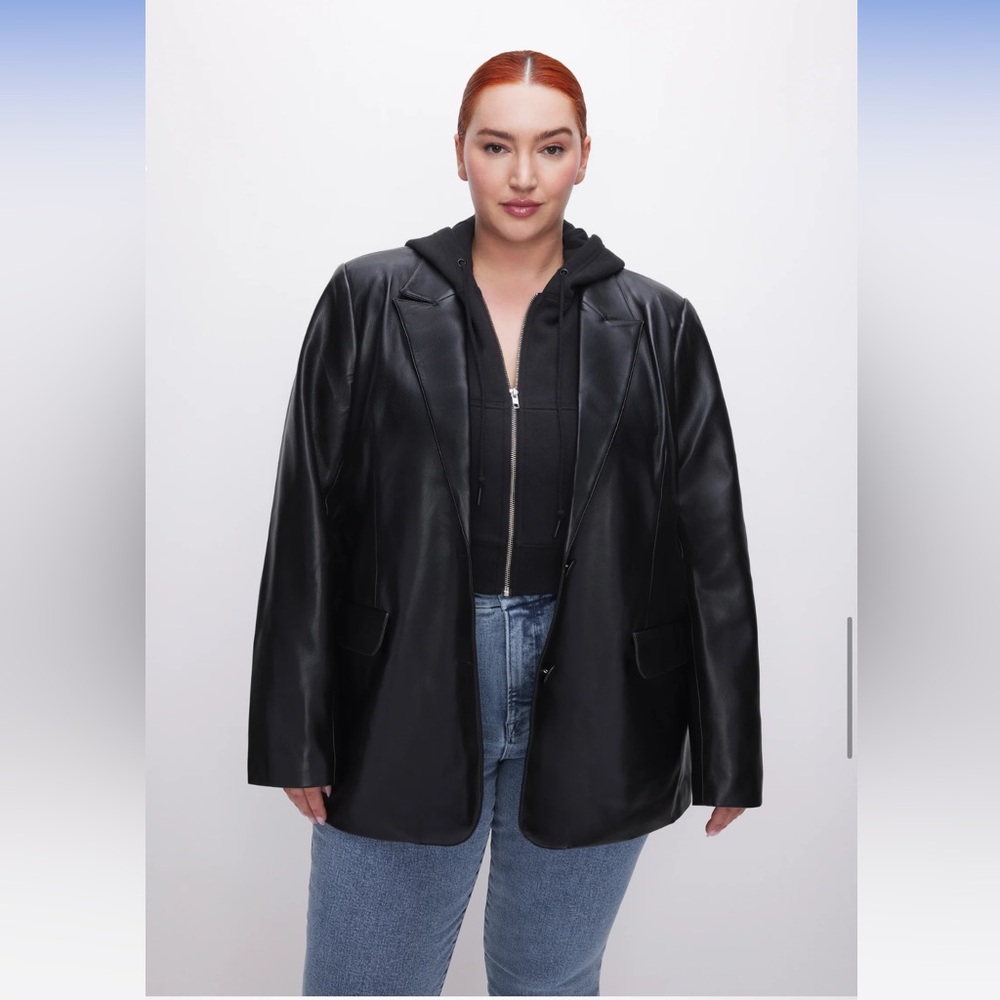 NWT Good American Faux Leather Blazer 5 2XL